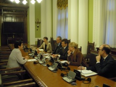 10 April 2012 National Assembly Deputy Speaker Gordana Comic talks to the Austrian Foreign Ministry State Secretary Wolfgang Waldner